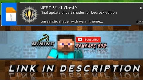MCPE Vert Shader 1.4 | Rampage Our