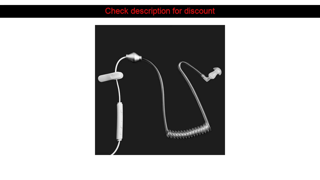 AntiRadiation Mono Earphones 3.5mm Stereo Acoustic Hollow Air Tube Wired Earpiece Earbuds Hands
