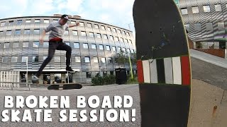Broken Board Sesh - Perfect Tre Flip!