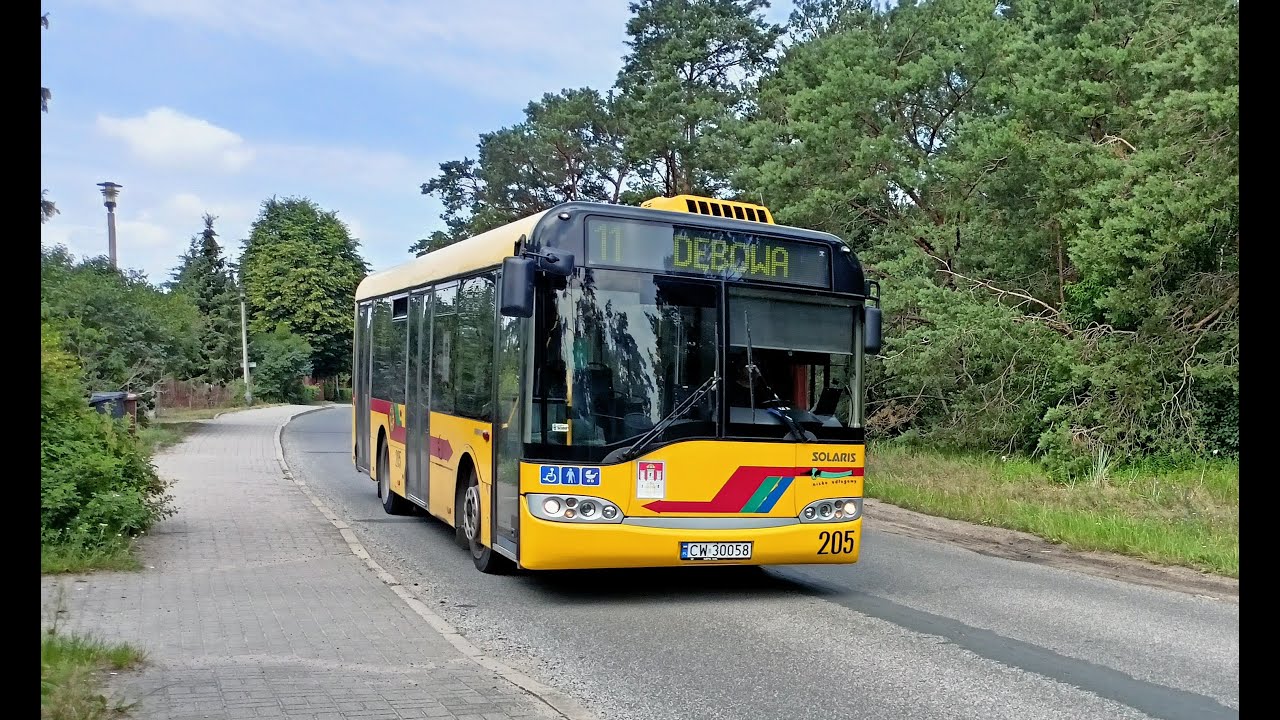 Solaris Urbino 10 II #205 MPK Włocławek linia 11 kierunek Wieniec Zdrój Brzozowa