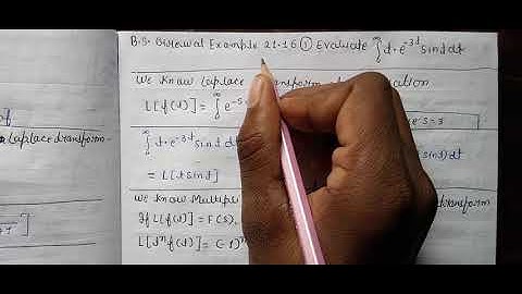 Integration from 0 to infinity (t.e^(-3t).sint dt) || B.S Grewal Example:-21.16 Question number:- 01