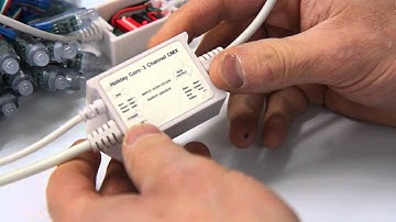 Dumb 3 Channel RGB DMX Controller / Bare Lead Input & Output / DIP Switch Addressing