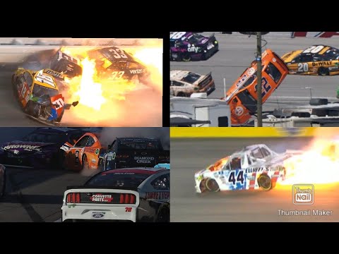 Harrison Burton sent airborne in brutal eight-car Daytona 500 wreck ...