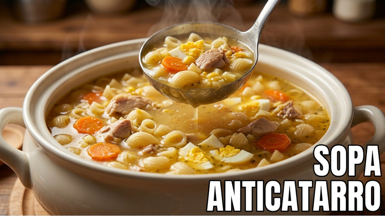 SOPA de POLLO para los CATARROS 🥣😱 | 4 EUROS, 20 MINUTOS y un PLATAZO para toda la FAMILIA