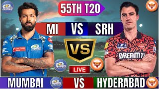 Live MI Vs SRH 55th T20 Match | Cricket Match Today | MI vs SRH 55th T20 live 2nd innings #livescore