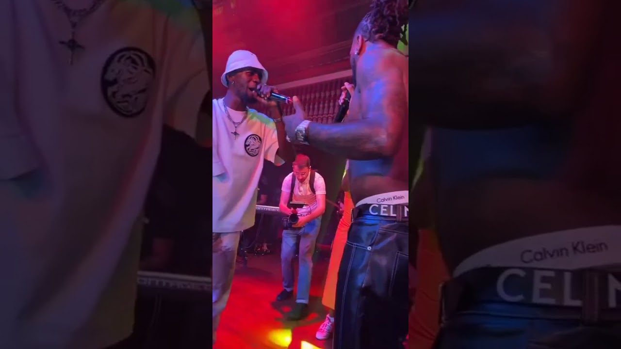black sherif ft Burna boy on stage