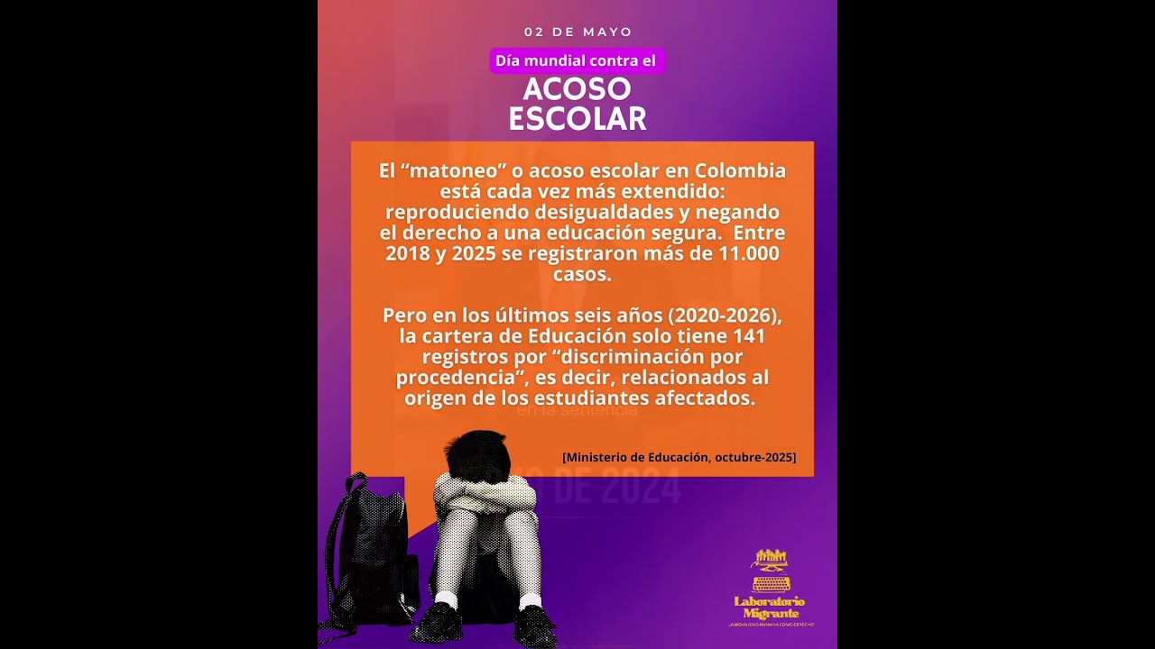 ¿Cómo enfrentan el acoso escolar y la xenofobia las niñas y niños migrantes en Colombia?