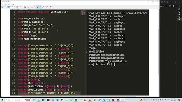 CMAKE variables manipulation | c++