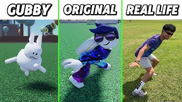 I Wanna Run Away Roblox Original vs Real Life vs Gubby