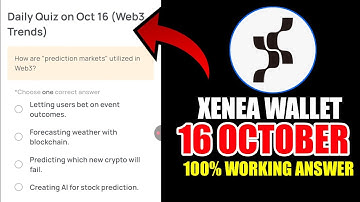 Xenea Wallet Quiz Answer 16 October | Xenea Wallet Quiz 16 OCT | Xenea Wallet Voucher Code Today