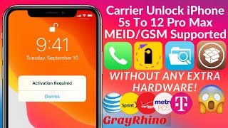 Carrier Unlock With GrayRhino iPhone 5s To 12 Pro Max | iOS12x To 14.x | MEID/GSM Supported