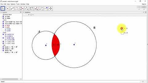 Union, intersection  and difference of sets in Geogebra [Tutorial]