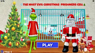 SANTA vs GRINCH BARRY'S PRISON RUN OBBY Update Roblox - All Bosses Defeated FULL GAME #roblox