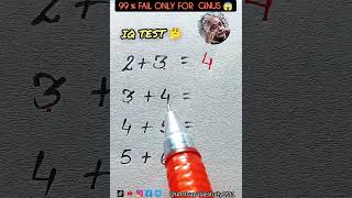 IQ TEST 🔥 ONLY FOR GINUS 😱 #unstoapablestudy0111 #iqtest #mathpuzzle #iqtestonline