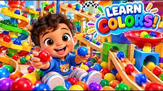 🔴🔵 Color Marble Run! 🌈 | Fun Color Song for Kids