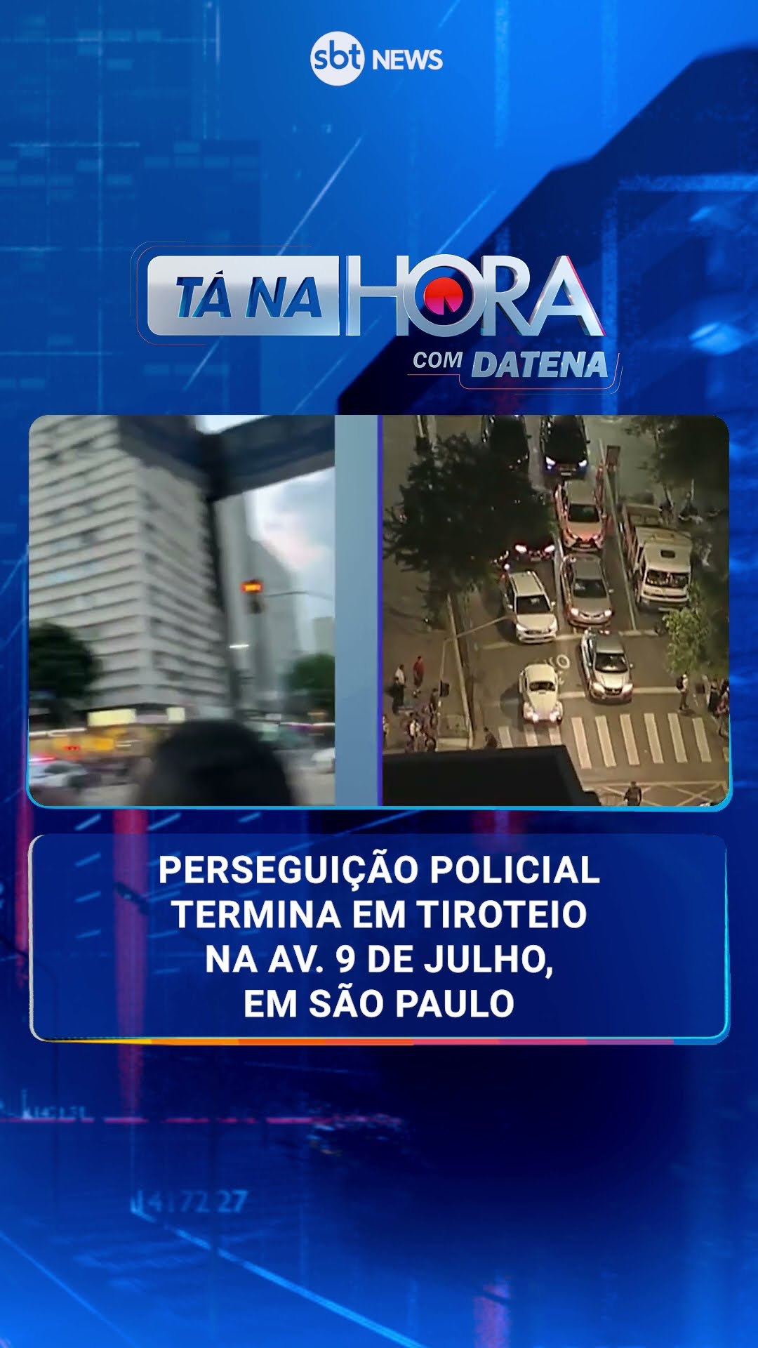 Perseguição policial termina em tiroteio na Av. 9 de julho, em São Paulo