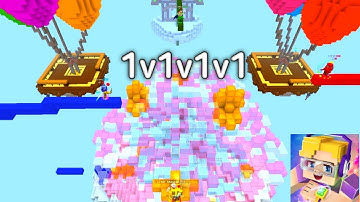 1v1v1v1 in bed wars[blockman go: blocky mods]