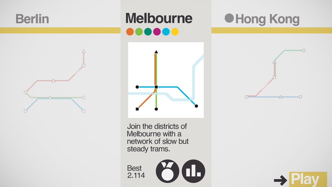 Mini Metro Achievement: Melbourne