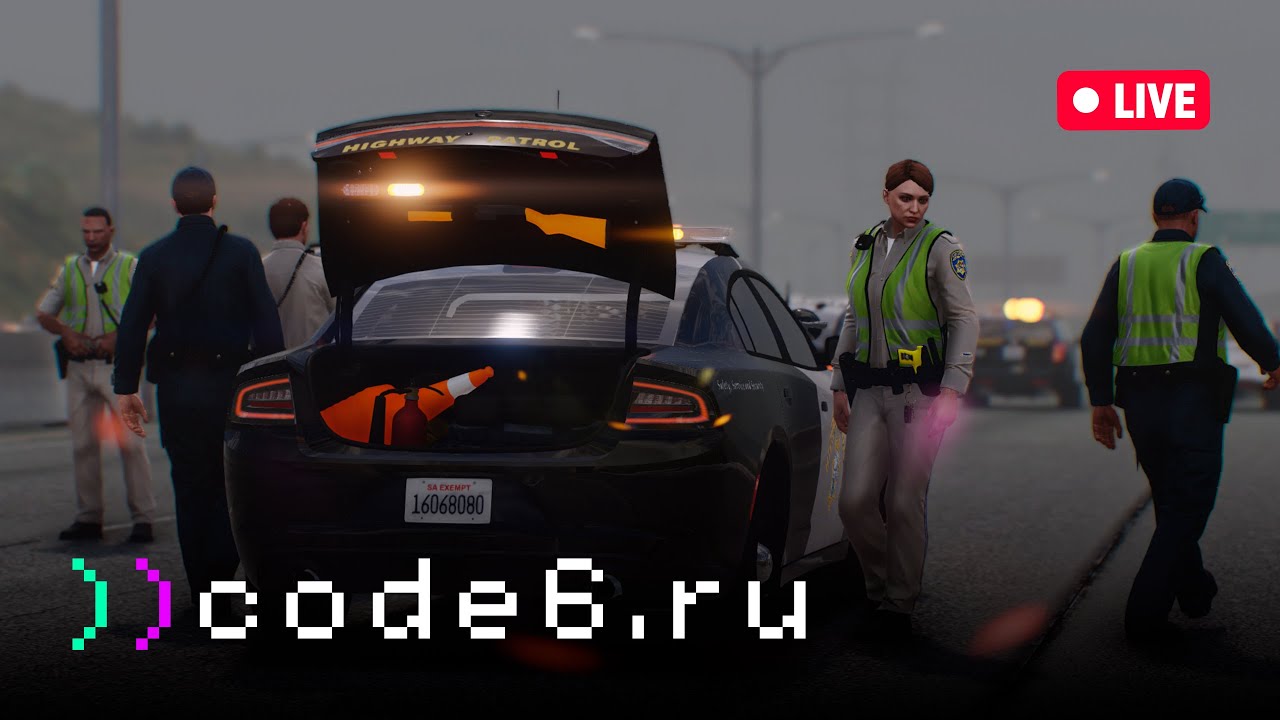 Три конуса на дороге // code6.ru - GTA 5 ROLEPLAY (СТРИМ) - YouTube