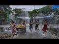 Heavy Rainstorm Walk Through Rural Indonesia 🌧️ | Stunning Countryside Atmosphere for Relaxation