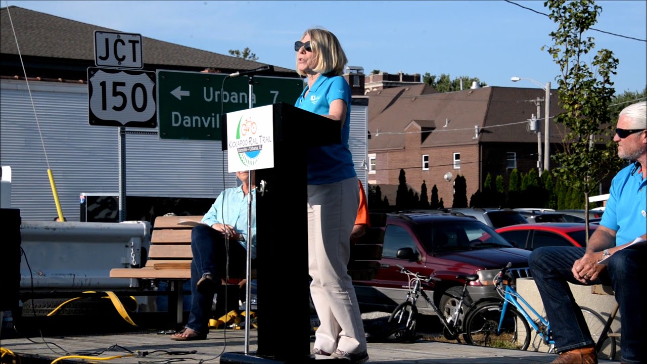 Kickapoo Rail Trail Ribbon Cutting - YouTube
