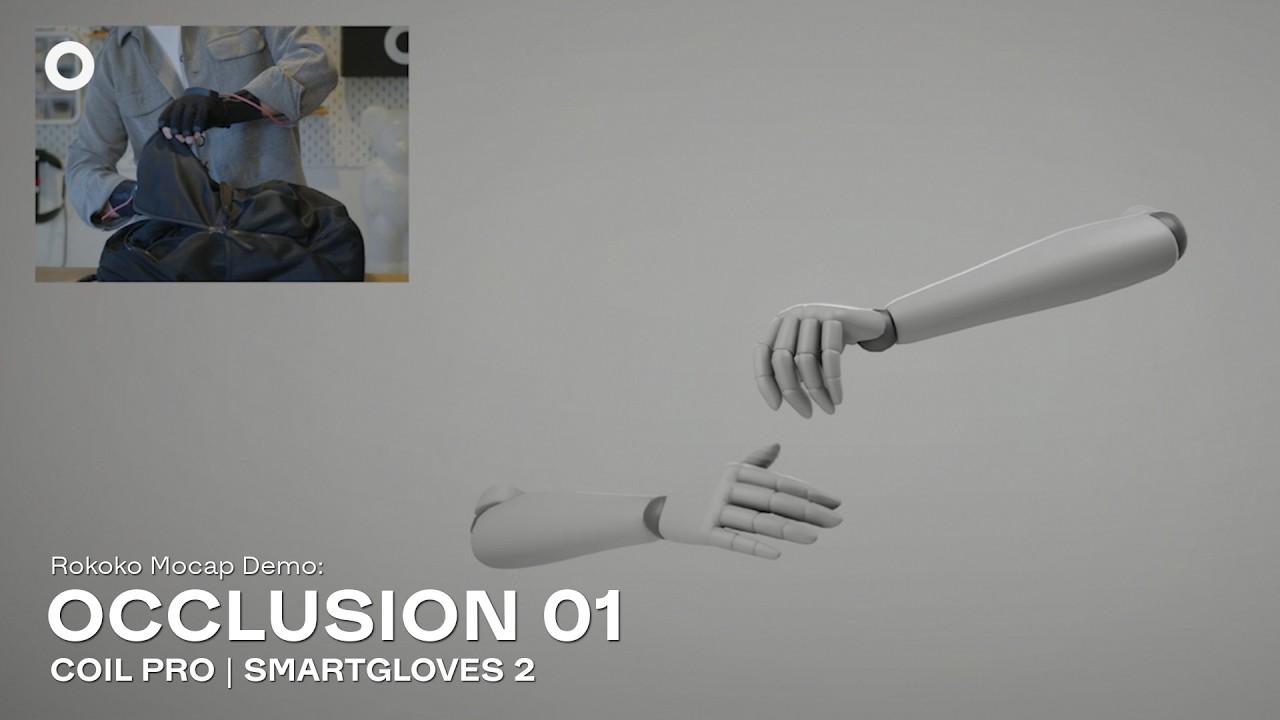 Rokoko Mocap Demo: Occlusion 01 | Coil Pro, Smartgloves 2 Raw Data