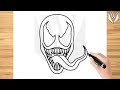 How to draw VENOM Step by step Tutorial | Free Download Coloring Page