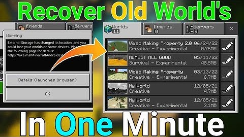 Minecraft Pe version 1.19.2 WORLD recover problem solved | @UltimateBROCGamer