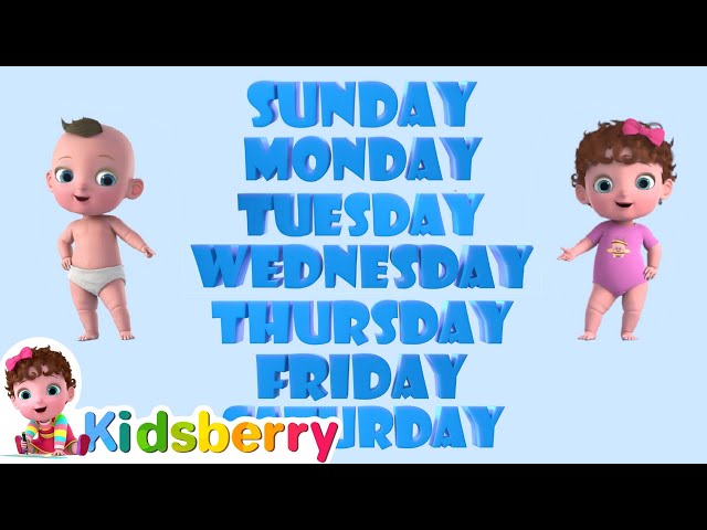 Sunday Monday | Kidsberry Nursery Rhymes u0026 Baby Song class=