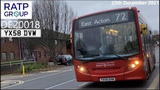 RATP Dev Transit London: DE20018 on Route 72 | ADL Enviro 200 | (UK Bus Joyride #28)