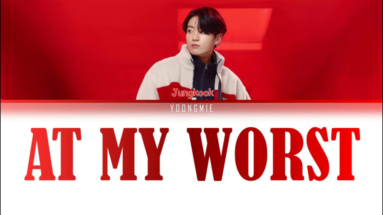 BTS Jungkook "At My Worst" Color Coded Lyrics with music