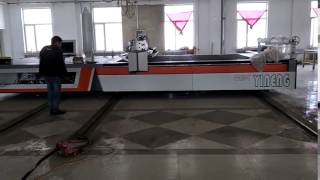 Moving rails installing and testing--YINENG computerized Fabric Cutter