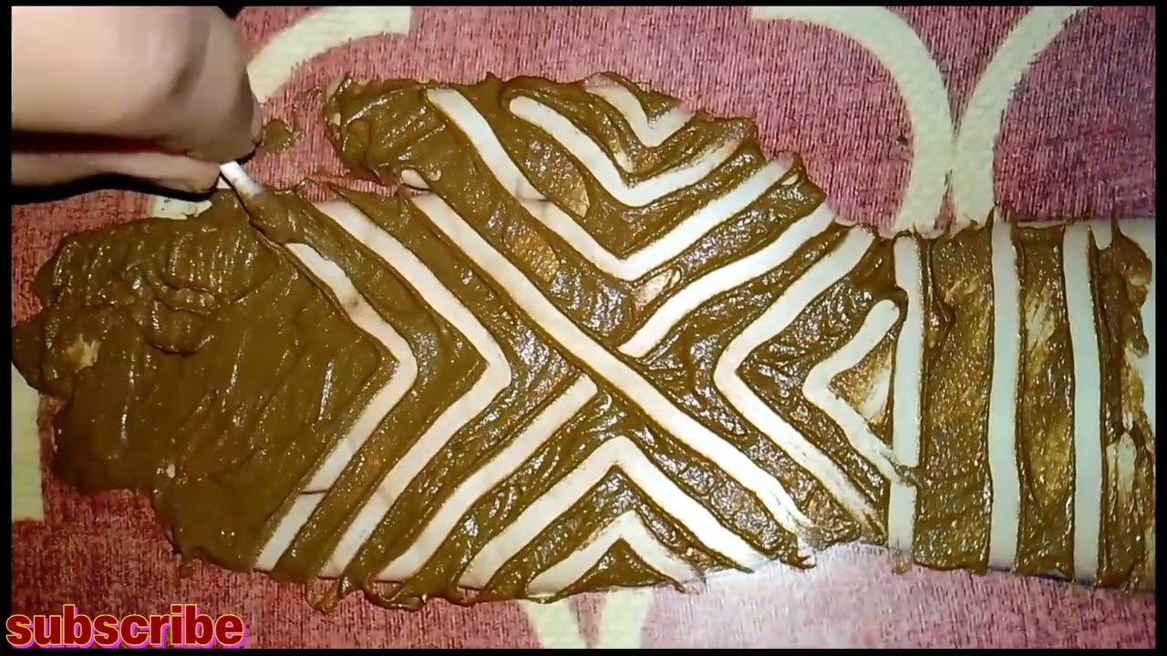 machis ke tilli se Mehandi ki design banai beautiful 