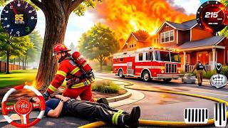 Fire Truck City Rescue Simulator - 911 US Emergency Fire Truck Driving 3D - Android Gameplay screenshot 5