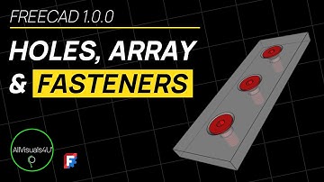 ⏱ TIMELAPSE 🧰 FreeCAD Hole Tutorial - FreeCAD Fasteners Workbench - FreeCAD Hole Tool