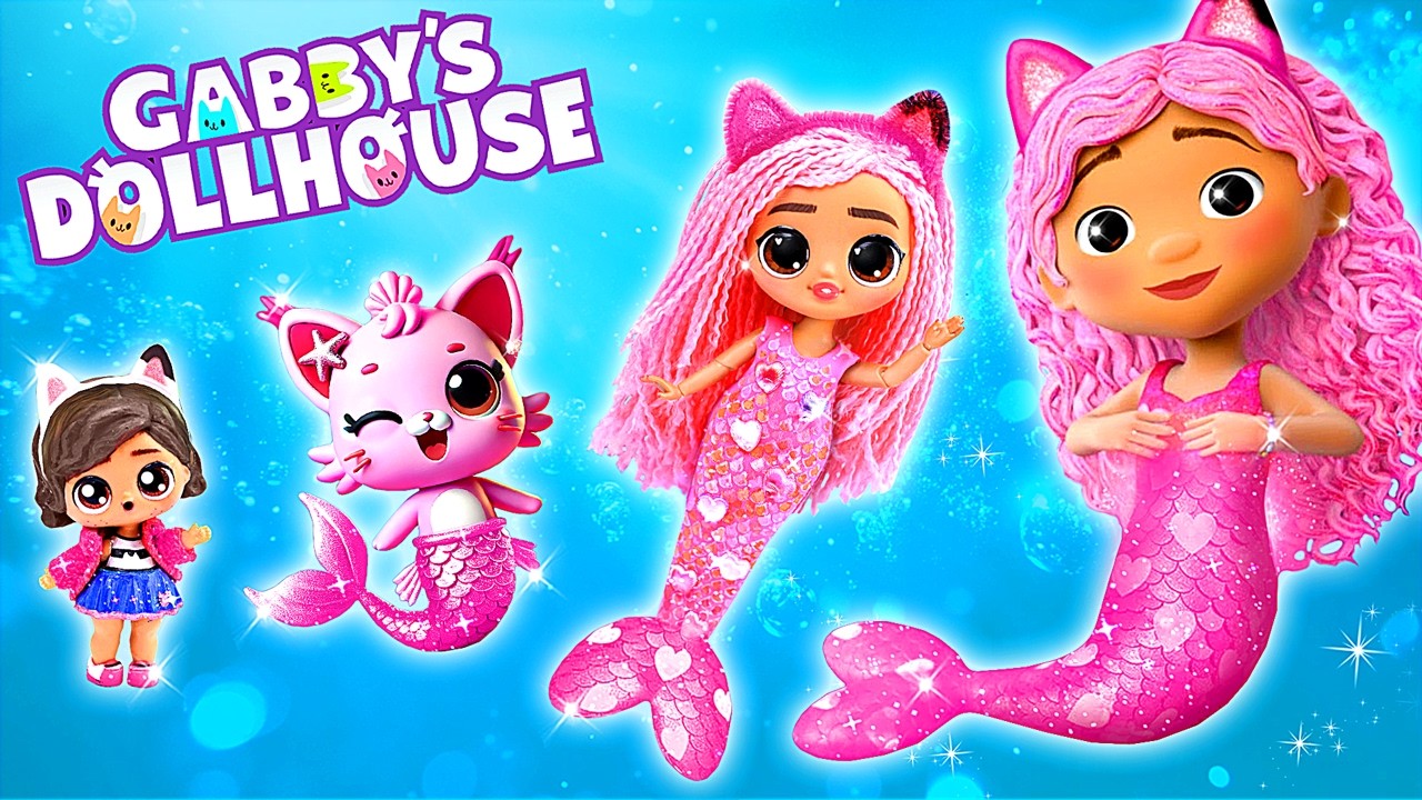 Магия русалок Кукольный домик Габби! LOL OMG DIYs