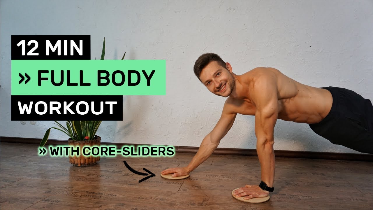 12 MIN SLIDING PADS WORKOUT FULL BODY sweat & burn calories Kai