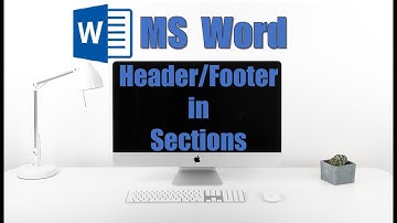 Headers & Footers in Different Sections | MS Word