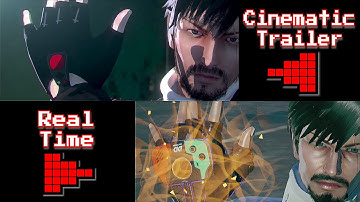 Cinematic Reveal Trailer vs Real Time Comparison - No More Heroes III