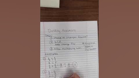Dividing Fractions Notes (6th Grade)