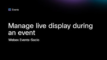 Manage live display during an event