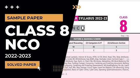 Class 8 NCO sample paper 2022-2023 solved paper/NCO class 8 sample paper 2022-2023/class 8 Olympiad