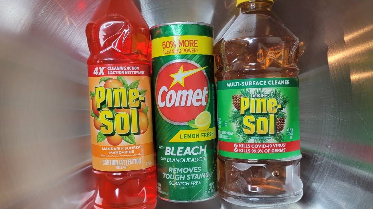 PineSol and Orange PineSol with Lemon Comet and Roma Laundry Powder! #