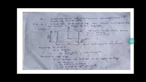 ME309  4.1 ESTIMATION OF VOLUME, WEIGHTS &COST OF MATERIAL  NUMERICAL PROBLEMS BY G C TANWAR