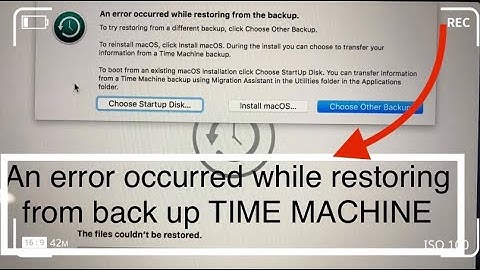 A Time machine error occurred while restoring from backup after installing Mojave from Flash Drive