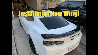 Installing a new Zl1 style wing on My 2019 Camaro SS!! | Vlog #223