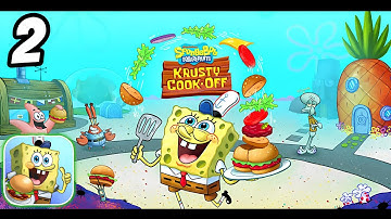 SpongeBob: Krusty Cook off - Gameplay Walkthrough Part 2-Tutorial (iOS, Android)