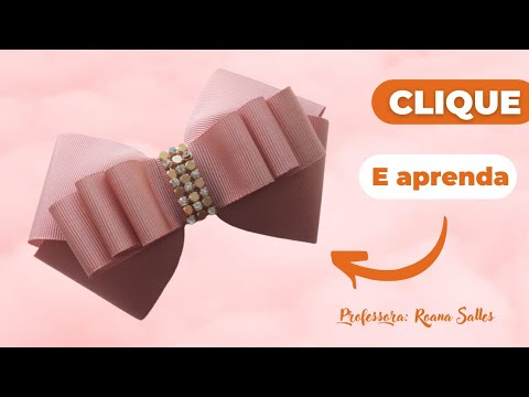 como fazer Laço encanto fitas número 9 e 5