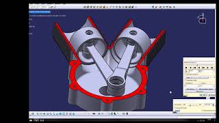 V Twin engine CAD simulation (potato sound)