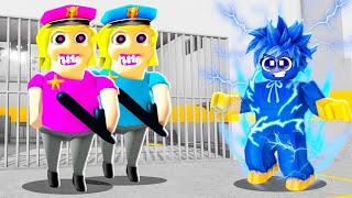 Playing with SUPER POWERS in POLICE GIRL PRISON Obby Run Roblox